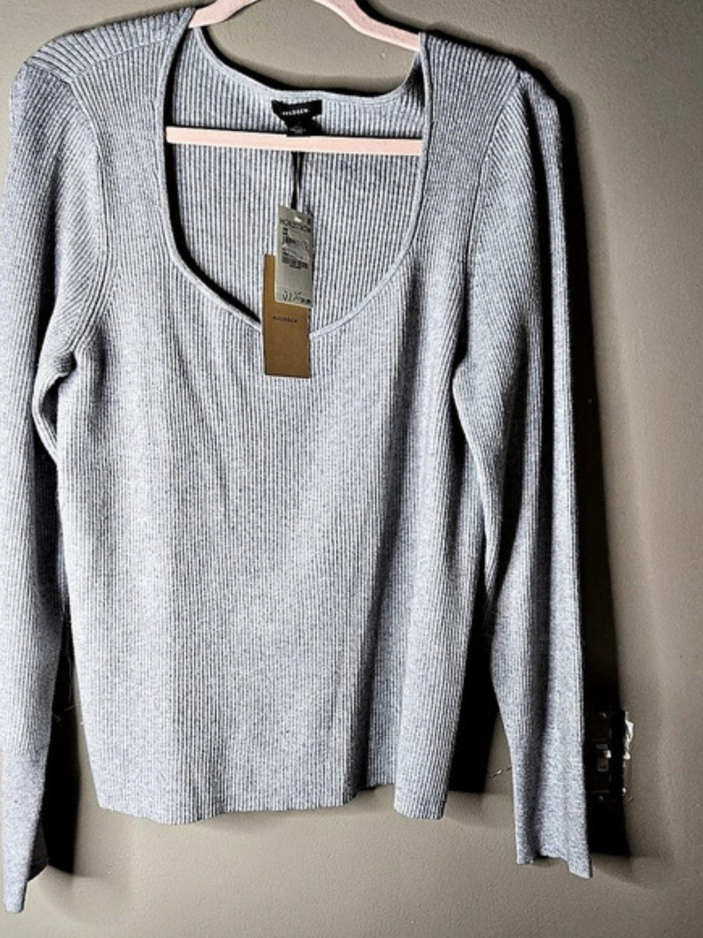 Halogen Ribbed Scoop Neck Sweater XXL NWT